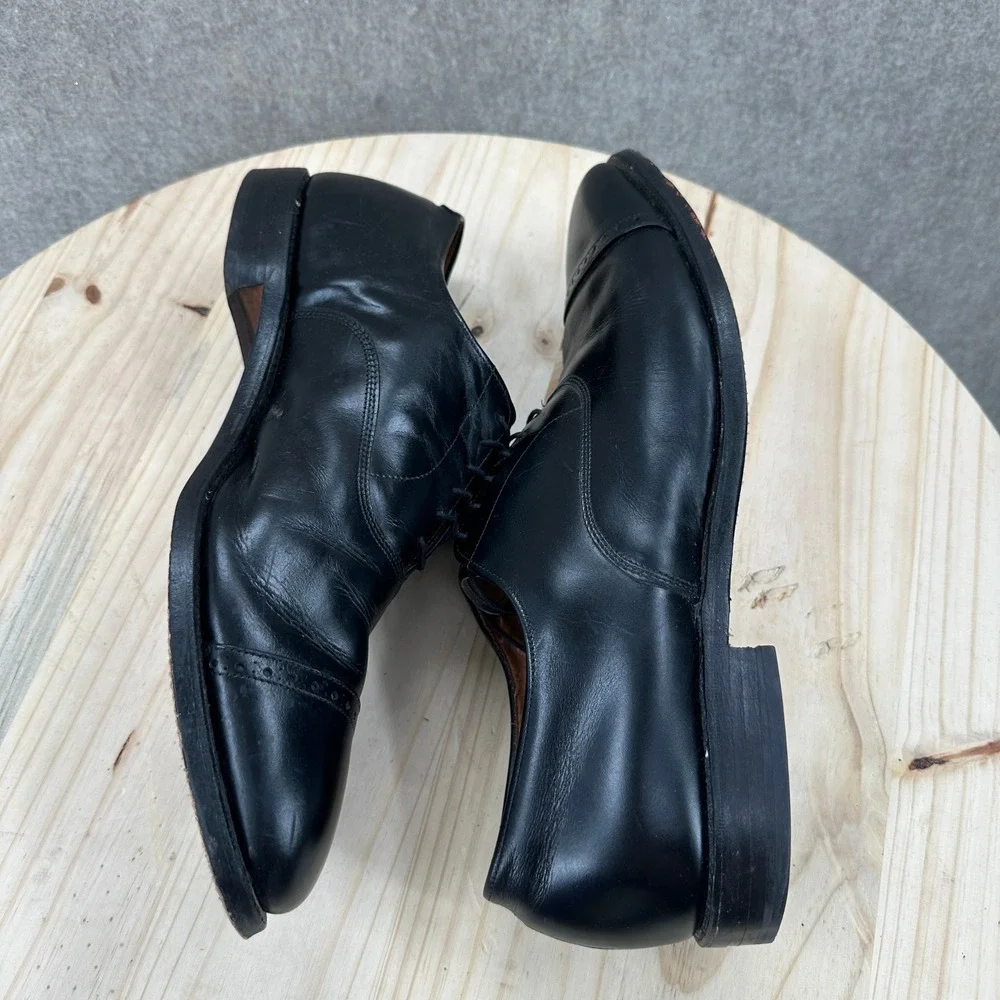 Allen Edmonds Oxford Shoes 13 B Black Fifth Avenue 5705 Cap-Toe Road Warriors